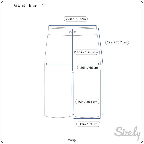 G Unit Heavy Weight Wear Vintage Mens Streetwear Hip Hop Blue Denim Shorts 44 - Picture 8 of 10